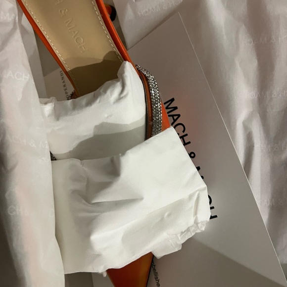 Brand new still in box MACH & MACH Double-Bow Crystal-Embellished Leather Mules - Picture 4 of 10